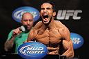 EAST RUTHERFORD, NJ - MAY 04:  Dennis Bermudez weighs in during the UFC on FOX official weigh in at Izod Center on May 4, 2012 in East Rutherford, New Jersey.  (Photo by Josh Hedges/Zuffa LLC/Zuffa LLC via Getty Images)