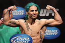 EAST RUTHERFORD, NJ - MAY 04:  Louis Gaudinot weighs in during the UFC on FOX official weigh in at Izod Center on May 4, 2012 in East Rutherford, New Jersey.  (Photo by Josh Hedges/Zuffa LLC/Zuffa LLC via Getty Images)