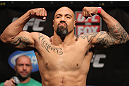 EAST RUTHERFORD, NJ - MAY 04:  Lavar Johnson weighs in during the UFC on FOX official weigh in at Izod Center on May 4, 2012 in East Rutherford, New Jersey.  (Photo by Josh Hedges/Zuffa LLC/Zuffa LLC via Getty Images)