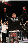 EAST RUTHERFORD, NJ - MAY 05:  Nate Diaz celebrates after defeating Jim Miller in thier Lightweight bout at Izod Center on May 5, 2012 in East Rutherford, New Jersey.  (Photo by Josh Hedges/Zuffa LLC/Zuffa LLC via Getty Images)