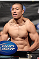 FAIRFAX, VA - MAY 14:  Dongi Yang makes weight during the UFC on Fuel TV official weigh in at Patriot Center on May 14, 2012 in Fairfax, Virginia.  (Photo by Josh Hedges/Zuffa LLC/Zuffa LLC via Getty Images)