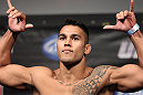 FAIRFAX, VA - MAY 14:  Brad Tavares makes weight during the UFC on Fuel TV official weigh in at Patriot Center on May 14, 2012 in Fairfax, Virginia.  (Photo by Josh Hedges/Zuffa LLC/Zuffa LLC via Getty Images)