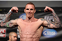 FAIRFAX, VA - MAY 14:  Jason MacDonald makes weight during the UFC on Fuel TV official weigh in at Patriot Center on May 14, 2012 in Fairfax, Virginia.  (Photo by Josh Hedges/Zuffa LLC/Zuffa LLC via Getty Images)