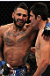 FAIRFAX, VA - MAY 15:  (L-R) Francisco Rivera and Alex Soto hug after their three-round bantamweight bout during the UFC on Fuel TV event at Patriot Center on May 15, 2012 in Fairfax, Virginia.  (Photo by Josh Hedges/Zuffa LLC/Zuffa LLC via Getty Images)