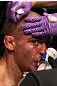 FAIRFAX, VA - MAY 15:  Dustin Poirier rests in his corner between rounds of his fight against "The Korean Zombie" Chan Sung Jung in a featherweight bout during the UFC on Fuel TV event at Patriot Center on May 15, 2012 in Fairfax, Virginia.  (Photo by Josh Hedges/Zuffa LLC/Zuffa LLC via Getty Images)