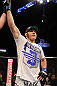FAIRFAX, VA - MAY 15:  Tom Lawlor reacts after knocking out Jason MacDonald in a middleweight bout during the UFC on Fuel TV event at Patriot Center on May 15, 2012 in Fairfax, Virginia.  (Photo by Josh Hedges/Zuffa LLC/Zuffa LLC via Getty Images)