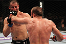 FAIRFAX, VA - MAY 15:  (R-L) Igor Pokrajac punches Fabio Maldonado in a light heavyweight bout during the UFC on Fuel TV event at Patriot Center on May 15, 2012 in Fairfax, Virginia.  (Photo by Josh Hedges/Zuffa LLC/Zuffa LLC via Getty Images)