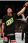 FAIRFAX, VA - MAY 15:  Donald "Cowboy" Cerrone reacts after defeating Jeremy Stephens in a lightweight bout during the UFC on Fuel TV event at Patriot Center on May 15, 2012 in Fairfax, Virginia.  (Photo by Josh Hedges/Zuffa LLC/Zuffa LLC via Getty Images)