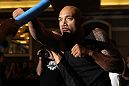 LAS VEGAS, NV - MAY 23:   Lavar Johnson works out for the media and fans during the UFC 146 Open Workouts at MGM Grand on May 23, 2012 in Las Vegas, Nevada.  (Photo by Josh Hedges/Zuffa LLC/Zuffa LLC via Getty Images)