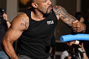 LAS VEGAS, NV - MAY 23:   Lavar Johnson works out for the media and fans during the UFC 146 Open Workouts at MGM Grand on May 23, 2012 in Las Vegas, Nevada.  (Photo by Josh Hedges/Zuffa LLC/Zuffa LLC via Getty Images)