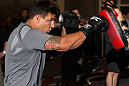 LAS VEGAS, NV - MAY 23:   Frank Mir works out for the media and fans during the UFC 146 Open Workouts at MGM Grand on May 23, 2012 in Las Vegas, Nevada.  (Photo by Josh Hedges/Zuffa LLC/Zuffa LLC via Getty Images)