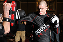 LAS VEGAS, NV - MAY 23:   Stefan Struve works out for the media and fans during the UFC 146 Open Workouts at MGM Grand on May 23, 2012 in Las Vegas, Nevada.  (Photo by Josh Hedges/Zuffa LLC/Zuffa LLC via Getty Images)