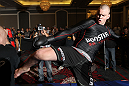 LAS VEGAS, NV - MAY 23:   Stefan Struve works out for the media and fans during the UFC 146 Open Workouts at MGM Grand on May 23, 2012 in Las Vegas, Nevada.  (Photo by Josh Hedges/Zuffa LLC/Zuffa LLC via Getty Images)