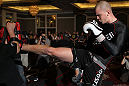 LAS VEGAS, NV - MAY 23:   Stefan Struve works out for the media and fans during the UFC 146 Open Workouts at MGM Grand on May 23, 2012 in Las Vegas, Nevada.  (Photo by Josh Hedges/Zuffa LLC/Zuffa LLC via Getty Images)