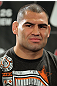 LAS VEGAS, NV - MAY 24:   Former UFC Heavyweight Champion Cain Velasquez attends the UFC 146 press conference at MGM Grand on May 24, 2012 in Las Vegas, Nevada.  (Photo by Josh Hedges/Zuffa LLC/Zuffa LLC via Getty Images)
