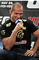 LAS VEGAS, NV - MAY 24:   UFC Heavyweight Champion Junior dos Santos attends the UFC 146 press conference at MGM Grand on May 24, 2012 in Las Vegas, Nevada.  (Photo by Josh Hedges/Zuffa LLC/Zuffa LLC via Getty Images)
