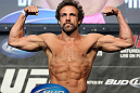 LAS VEGAS, NV - MAY 25:   Kyle Kingsbury makes weight during the UFC 146 official weigh in at the MGM Grand Garden Arena on May 25, 2012 in Las Vegas, Nevada.  (Photo by Josh Hedges/Zuffa LLC/Zuffa LLC via Getty Images)