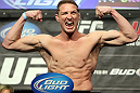 LAS VEGAS, NV - MAY 25:   Jason "Mayhem" Miller makes weight during the UFC 146 official weigh in at the MGM Grand Garden Arena on May 25, 2012 in Las Vegas, Nevada.  (Photo by Josh Hedges/Zuffa LLC/Zuffa LLC via Getty Images)