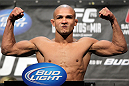 LAS VEGAS, NV - MAY 25:   Diego Brandao makes weight during the UFC 146 official weigh in at the MGM Grand Garden Arena on May 25, 2012 in Las Vegas, Nevada.  (Photo by Josh Hedges/Zuffa LLC/Zuffa LLC via Getty Images)