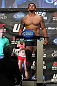 LAS VEGAS, NV - MAY 25:   Frank Mir makes weight ahead of his Heavyweight Championship bout against Junior dos Santos during the UFC 146 official weigh in at the MGM Grand Garden Arena on May 25, 2012 in Las Vegas, Nevada.  (Photo by Josh Hedges/Zuffa LLC/Zuffa LLC via Getty Images)