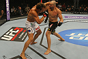 LAS VEGAS, NV - MAY 26:  Glover Teixeira (R) punches Kyle Kingsbury during a light heavyweight bout at UFC 146 at MGM Grand Garden Arena on May 26, 2012 in Las Vegas, Nevada.  (Photo by Donald Miralle/Zuffa LLC/Zuffa LLC via Getty Images)
