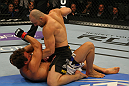 LAS VEGAS, NV - MAY 26:  Glover Teixeira (top) punches Kyle Kingsbury during a light heavyweight bout at UFC 146 at MGM Grand Garden Arena on May 26, 2012 in Las Vegas, Nevada.  (Photo by Donald Miralle/Zuffa LLC/Zuffa LLC via Getty Images)