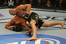 LAS VEGAS, NV - MAY 26:  Glover Teixeira (top) punches Kyle Kingsbury during a light heavyweight bout at UFC 146 at MGM Grand Garden Arena on May 26, 2012 in Las Vegas, Nevada.  (Photo by Donald Miralle/Zuffa LLC/Zuffa LLC via Getty Images)