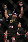 LAS VEGAS, NV - MAY 26:  Glover Teixeira reacts to being declared the winner in his fight against Kyle Kingsbury during a light heavyweight bout at UFC 146 at MGM Grand Garden Arena on May 26, 2012 in Las Vegas, Nevada.  (Photo by Josh Hedges/Zuffa LLC/Zuffa LLC via Getty Images)
