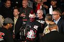 LAS VEGAS, NV - MAY 26:  Dan Hardy walks towards the Octagon during a welterweight bout at UFC 146 at MGM Grand Garden Arena on May 26, 2012 in Las Vegas, Nevada.  (Photo by Donald Miralle/Zuffa LLC/Zuffa LLC via Getty Images)