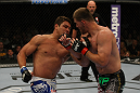 LAS VEGAS, NV - MAY 26:  Shane Del Rosario (L) punches Stipe Miocic during a heavyweight bout at UFC 146 at MGM Grand Garden Arena on May 26, 2012 in Las Vegas, Nevada.  (Photo by Donald Miralle/Zuffa LLC/Zuffa LLC via Getty Images)