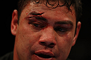 LAS VEGAS, NV - MAY 26:  A closeup of Shane Del Rosario's face during a heavyweight bout at UFC 146 at MGM Grand Garden Arena on May 26, 2012 in Las Vegas, Nevada.  (Photo by Donald Miralle/Zuffa LLC/Zuffa LLC via Getty Images)