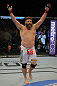 LAS VEGAS, NV - MAY 26:  Roy Nelson reacts to his knockout victory over Dave Herman during a heavyweight bout at UFC 146 at MGM Grand Garden Arena on May 26, 2012 in Las Vegas, Nevada.  (Photo by Donald Miralle/Zuffa LLC/Zuffa LLC via Getty Images)