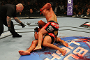 LAS VEGAS, NV - MAY 26:  Cain Velasquez (top) punches Antonio Silva during a heavyweight bout at UFC 146 at MGM Grand Garden Arena on May 26, 2012 in Las Vegas, Nevada.  (Photo by Donald Miralle/Zuffa LLC/Zuffa LLC via Getty Images)