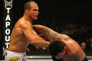 LAS VEGAS, NV - MAY 26:  Junior dos Santos (L) punches Frank Mir during the Heavyweight Championship bout at UFC 146 at MGM Grand Garden Arena on May 26, 2012 in Las Vegas, Nevada. (Photo by Donald Miralle/Zuffa LLC/Zuffa LLC via Getty Images)