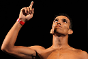 LAS VEGAS, NV - MAY 31:   Charles Oliveira makes weight during The Ultimate Fighter Live weigh in at the Palms Casino Resort on May 31, 2012 in Las Vegas, Nevada.  (Photo by Josh Hedges/Zuffa LLC/Zuffa LLC via Getty Images)  *** Local Caption *** Charles Oliveira