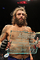 LAS VEGAS, NV - JUNE 01:   Michael Chiesa holding the Ultimate Fighter trophy during The Ultimate Fighter Live Finale at the Pearl Theater at the Palms Casino Resort on June 1, 2012 in Las Vegas, Nevada.  (Photo by Josh Hedges/Zuffa LLC/Zuffa LLC via Getty Images)  *** Local Caption *** Michael Chiesa