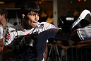 SUNRISE, FL - JUNE 06:   Erick Silva works out for fans and media during the UFC open workouts at Sawgrass Mills Mall on June 6, 2012 in Sunrise, Florida.  (Photo by Josh Hedges/Zuffa LLC/Zuffa LLC via Getty Images)