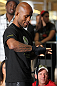 SUNRISE, FL - JUNE 06:   Demetrious Johnson works out for fans and media during the UFC open workouts at Sawgrass Mills Mall on June 6, 2012 in Sunrise, Florida.  (Photo by Josh Hedges/Zuffa LLC/Zuffa LLC via Getty Images)