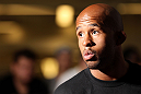 SUNRISE, FL - JUNE 06:   Demetrious Johnson works out for fans and media during the UFC open workouts at Sawgrass Mills Mall on June 6, 2012 in Sunrise, Florida.  (Photo by Josh Hedges/Zuffa LLC/Zuffa LLC via Getty Images)