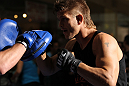 SUNRISE, FL - JUNE 06:   Mike Pyle works out for the fans and media during the UFC open workouts at Sawgrass Mills Mall on June 6, 2012 in Sunrise, Florida.  (Photo by Josh Hedges/Zuffa LLC/Zuffa LLC via Getty Images)