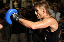 SUNRISE, FL - JUNE 06:   Mike Pyle works out for the fans and media during the UFC open workouts at Sawgrass Mills Mall on June 6, 2012 in Sunrise, Florida.  (Photo by Josh Hedges/Zuffa LLC/Zuffa LLC via Getty Images)