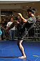 SUNRISE, FL - JUNE 06:   Ian McCall works out for fans and media during the UFC open workouts at Sawgrass Mills Mall on June 6, 2012 in Sunrise, Florida.  (Photo by Josh Hedges/Zuffa LLC/Zuffa LLC via Getty Images)