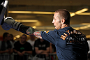 SUNRISE, FL - JUNE 06:   Eddie Wineland works out for fans and media during the UFC open workouts at Sawgrass Mills Mall on June 6, 2012 in Sunrise, Florida.  (Photo by Josh Hedges/Zuffa LLC/Zuffa LLC via Getty Images)