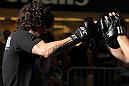 SUNRISE, FL - JUNE 06:   Charlie Brenneman works out for fans and media during the UFC open workouts at Sawgrass Mills Mall on June 6, 2012 in Sunrise, Florida.  (Photo by Josh Hedges/Zuffa LLC/Zuffa LLC via Getty Images)
