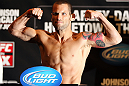 SUNRISE, FL - JUNE 07:   Matt Grice makes weight during the UFC on FX 3 official weigh in at Bank Atlantic Center on June 7, 2012 in Sunrise, Florida.  (Photo by Josh Hedges/Zuffa LLC/Zuffa LLC via Getty Images)