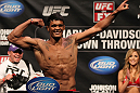 SUNRISE, FL - JUNE 07:   Carlos Eduardo Rocha makes weight during the UFC on FX 3 official weigh in at Bank Atlantic Center on June 7, 2012 in Sunrise, Florida.  (Photo by Josh Hedges/Zuffa LLC/Zuffa LLC via Getty Images)