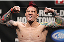 SUNRISE, FL - JUNE 07:   Scott Jorgensen makes weight during the UFC on FX 3 official weigh in at Bank Atlantic Center on June 7, 2012 in Sunrise, Florida.  (Photo by Josh Hedges/Zuffa LLC/Zuffa LLC via Getty Images)