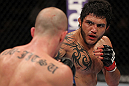 SUNRISE, FL - JUNE 08:   (L-R) Henry Martinez and Bernardo Magalhaes face off in Lightweight bout during the UFC on FX 3 event at Bank Atlantic Center on June 8, 2012 in Sunrise, Florida.  (Photo by Josh Hedges/Zuffa LLC/Zuffa LLC via Getty Images)