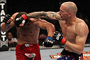 SUNRISE, FL - JUNE 08:   (R-L) Buddy Roberts punches Caio Magalhaes in Middleweight bout during the UFC on FX 3 event at Bank Atlantic Center on June 8, 2012 in Sunrise, Florida.  (Photo by Josh Hedges/Zuffa LLC/Zuffa LLC via Getty Images)