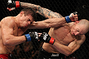 SUNRISE, FL - JUNE 08:   (R-L) Buddy Roberts and Caio Magalhaes trade punches in Middleweight bout during the UFC on FX 3 event at Bank Atlantic Center on June 8, 2012 in Sunrise, Florida.  (Photo by Josh Hedges/Zuffa LLC/Zuffa LLC via Getty Images)